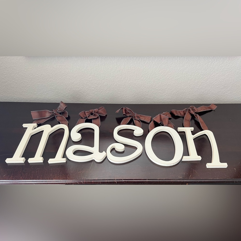 10” wooden letters